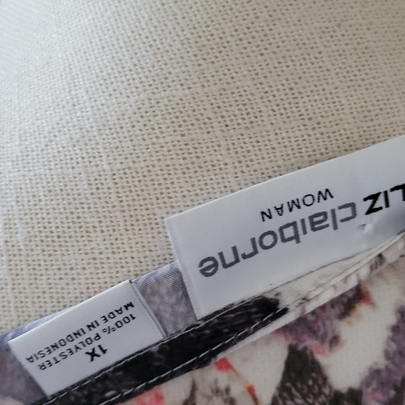 Liz Clairborne weave print blouse size 1X - Picture 6 of 6